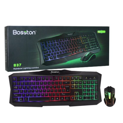 Combo Bosston 837- LED 7 MÀU- dành cho gamer