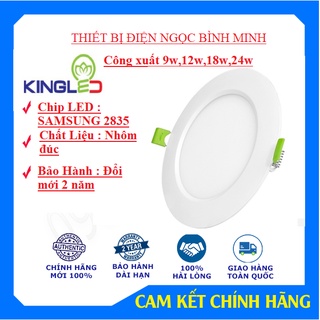 Đèn led âm trần siêu mỏng panel 9w,12w,18w,24w_Kingled_Vuông Tròn đủ sizer