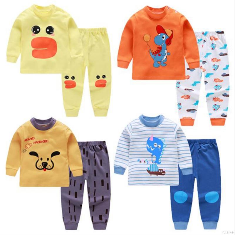 Bộ Đồ Ngủ Pijama 2 Món Cho Bé Từ 0-6 Tuổi