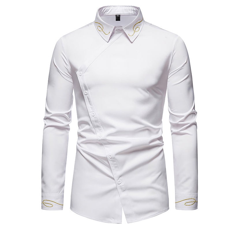 Áo sơ mi, áo sơ mi nam dài tay N27 phối hoa văn phong cách trẻ trung lịch lãm, hàng thiết kế cao cấp