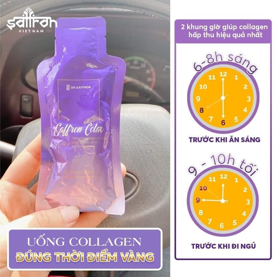 Collagen Colax thương hiệu Dr.Saffron loại cô đặc, hộp 7 túi x 30ml/túi