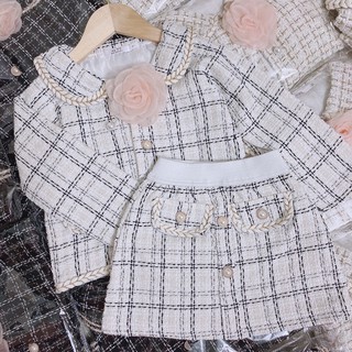 Set dạ hoa trà cho bé gái