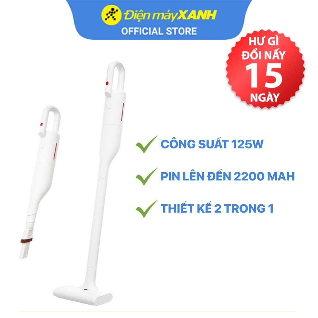 Máy hút bụi cầm tay không dây Deerma VC01 lực hút 8500Pa có đầu hút cho xe hơi - Chính hãng BH 12 tháng