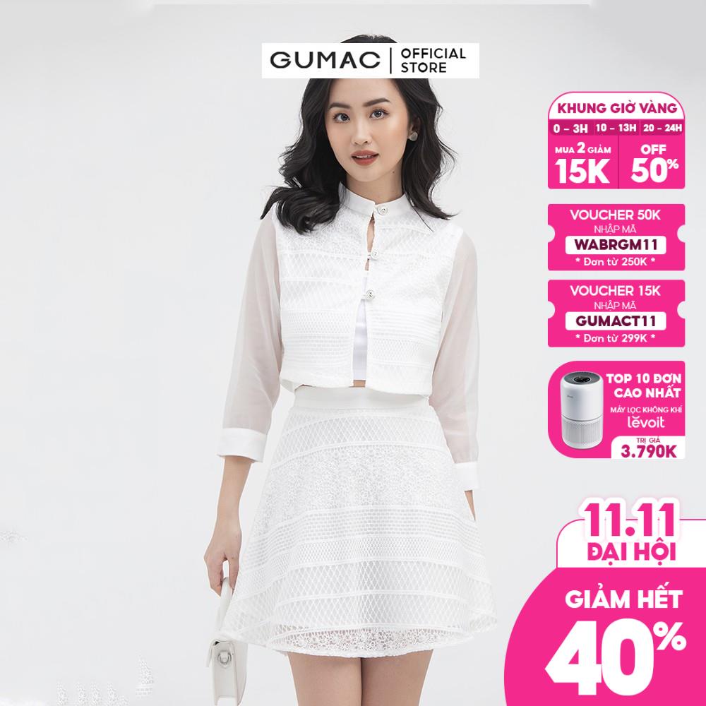 [Mã WABRGM11 giảm 10% đơn 250K] Áo sơ mi nữ tay dài GUMAC phong cách trẻ trung, cá tính AB885