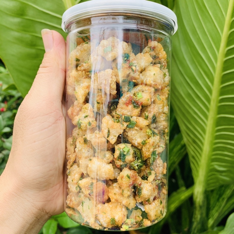 Tóp mỡ Sốt Mắm Hành, Tốp mỡ chiên giòn