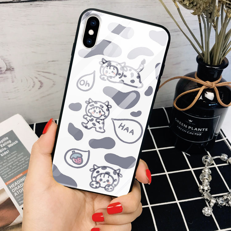 Ốp Đt Iphone 7 Plus  Hình Bò Sữa BRUH CASE Cho Iphone11/11Pro/11ProMax/X/Xr/Xs/Xs/Max/78/Plus/Se