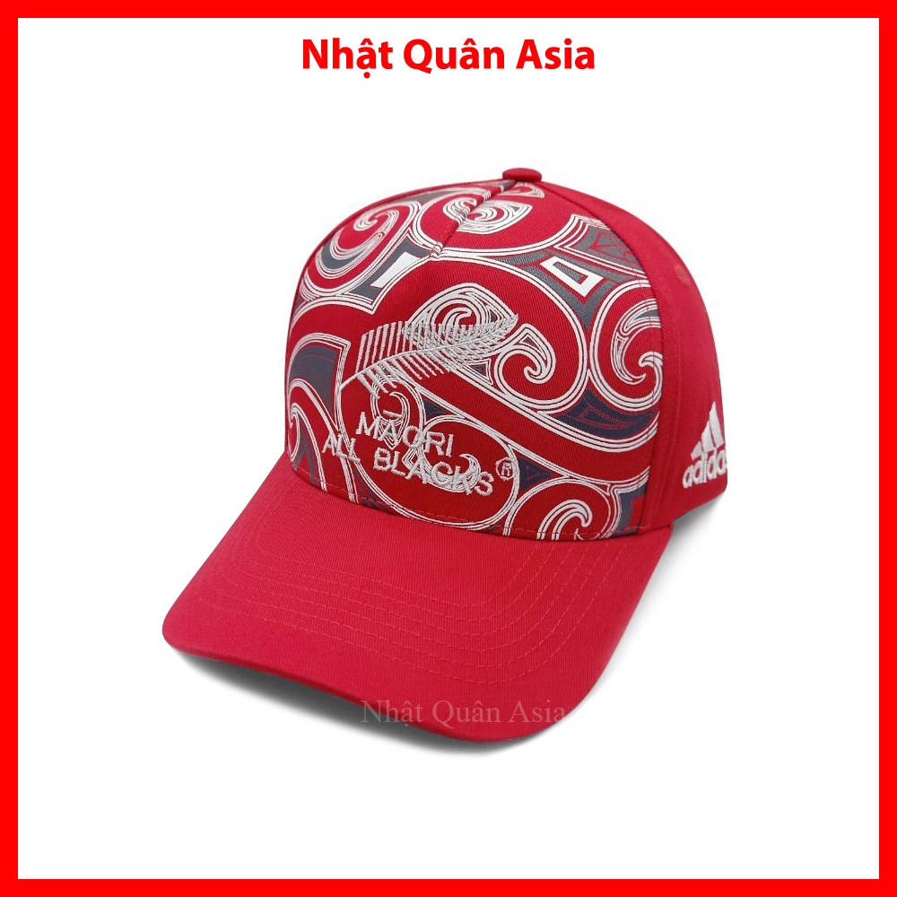 Mũ nón kết lưỡi trai Adidas Maori All Blacks họa tiết đỏ cao cấp form đẹp cá tính