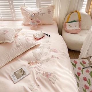 Bộ chăn ga gối Cotton Lụa 60S Trend Teddy Bear 🐻