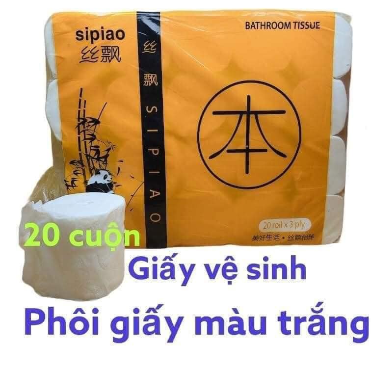Giấy vệ sinh gấu trúc Sipiao siêu dai siêu mềm-1 bịch 20 cuộn gía rẻ