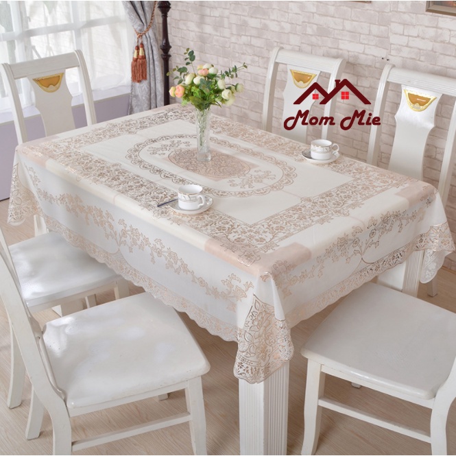 Khăn trải bàn 130x180cm hoa văn dập nổi sang trọng - A006