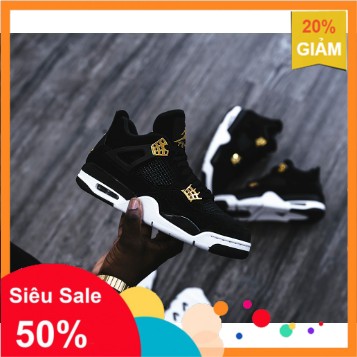 LV-NEW ⚡ [XẢ KHO] (KÈM HỘP + SALE GIÁ KHỦNG) giầy JD 4 Đen [ĐEP CHUẨN ] 🔥 ✔️ : : : 🔥 XIÊU RẺ ☯ *. ; 
