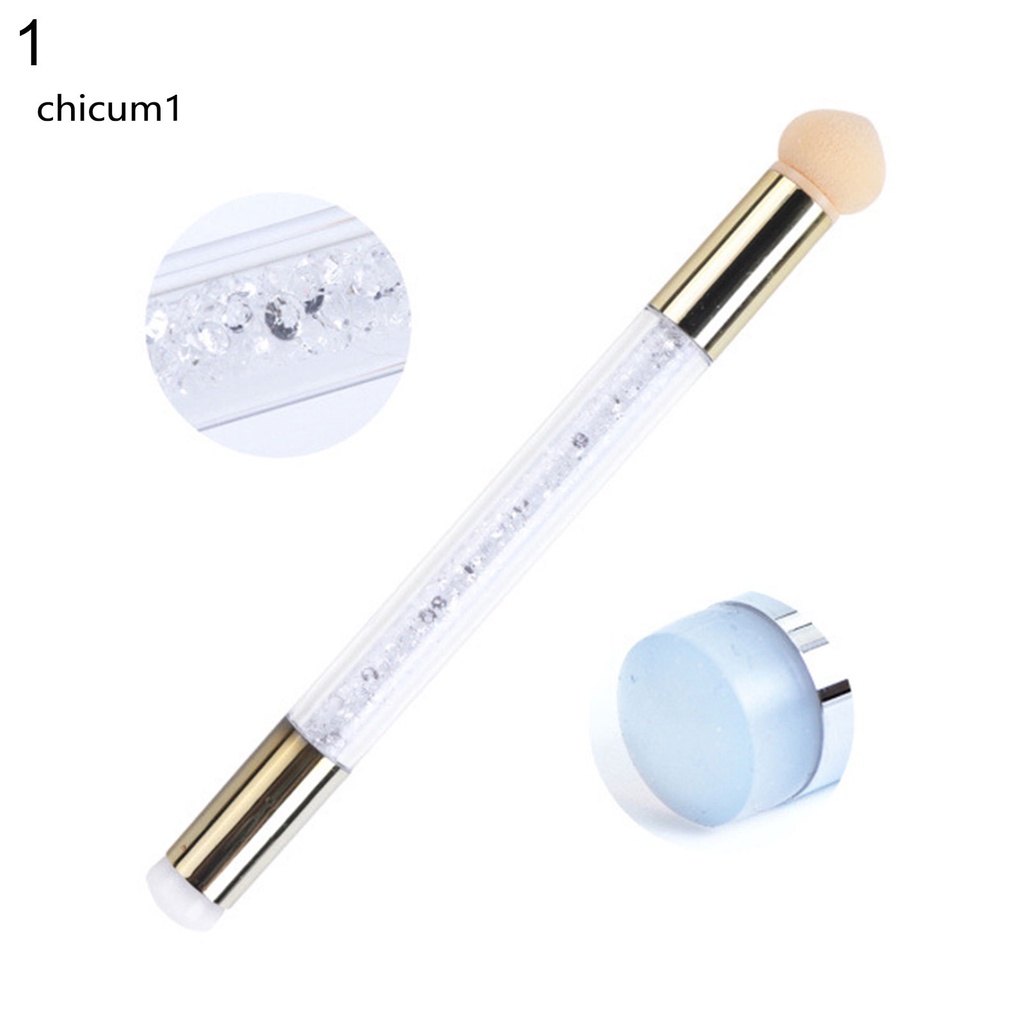 [Hàng mới về] Khuôn in họa tiết/ Bút đánh bóng móng tay hai đầu tiện dụng