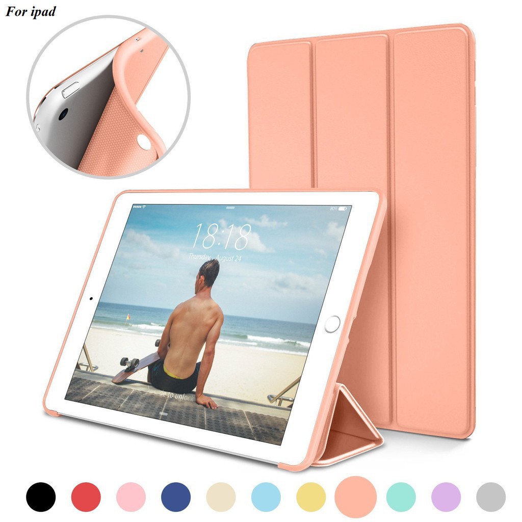[HOT] Bao da cao cấp dành cho Ipad Air/ Ipad Air 2 - tự động tắt mở - ốp dẻo silicone mềm mại | BigBuy360 - bigbuy360.vn