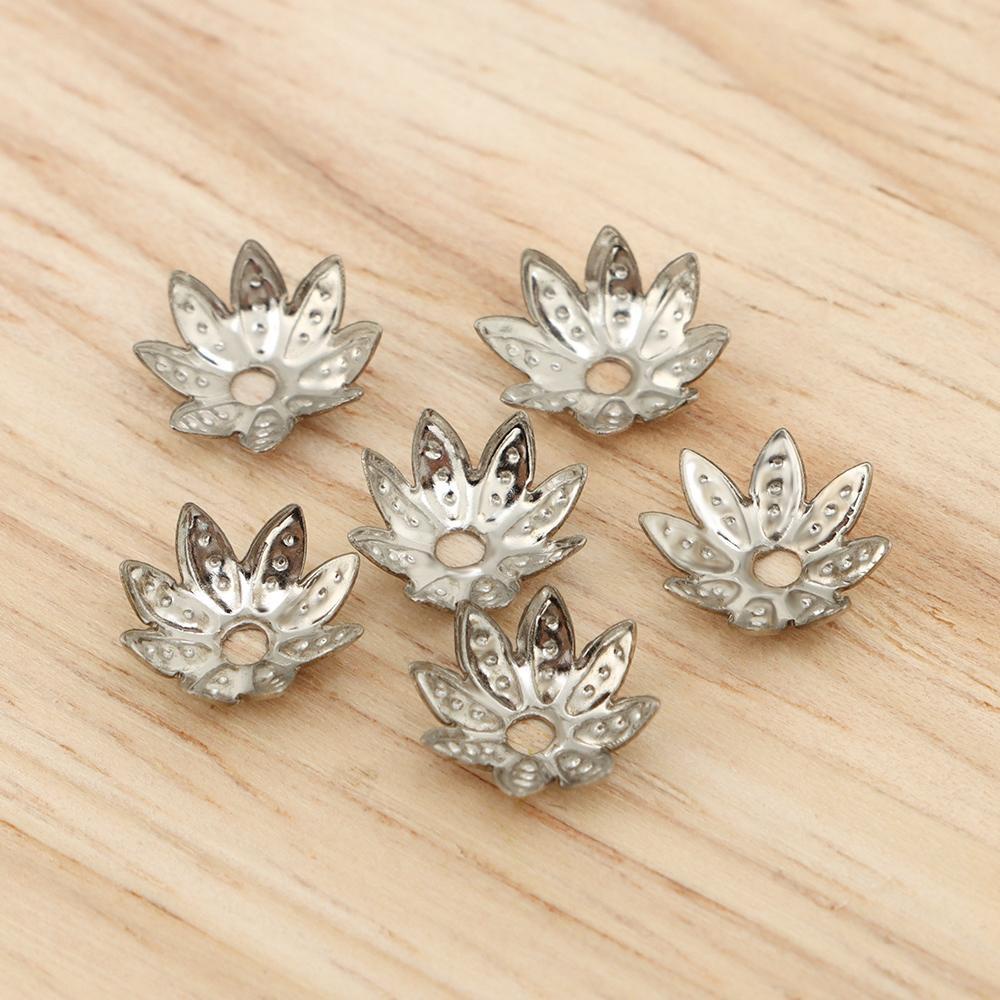 JONYE Set 100 Hạt Xỏ Lỗ Hình Hoa Sen Dùng Để Làm Đồ Trang Sức Thủ Công