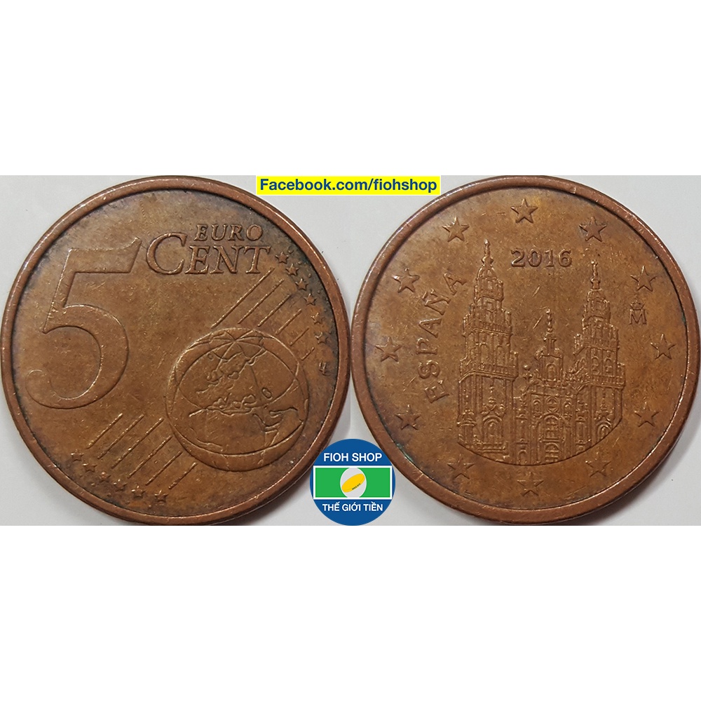 Đồng xu 5 Euro Cent Tây Ban Nha  2010-Nay