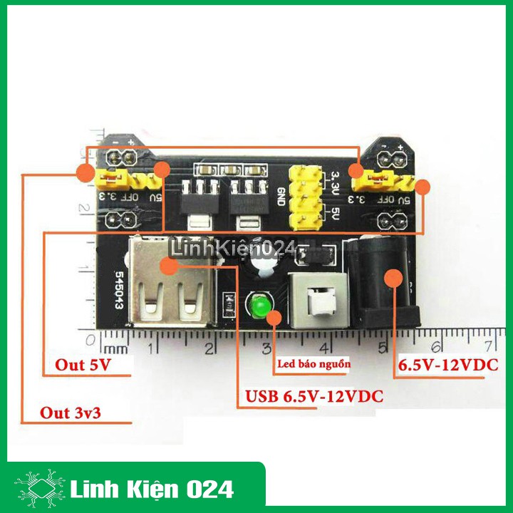 Combo module nguồn Ams1117 3V3-5V và Board Test MB-102