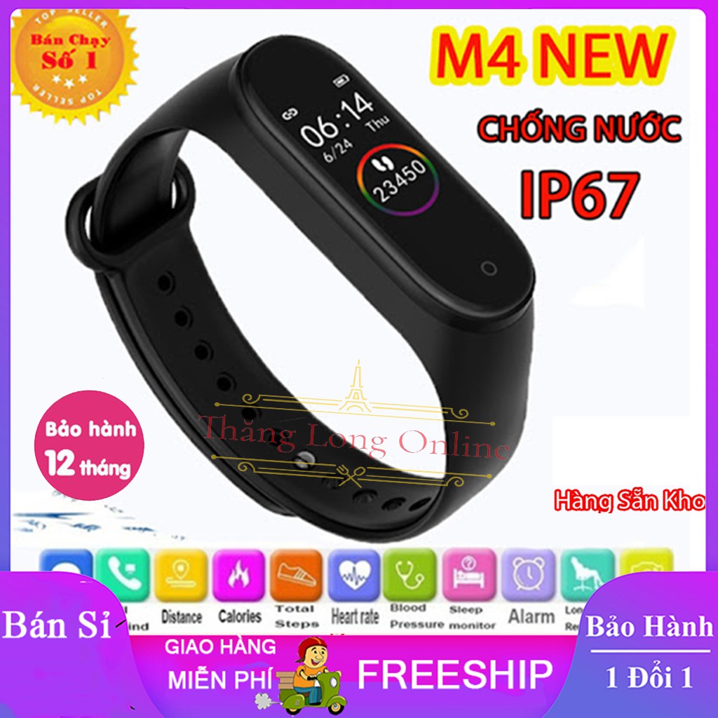 Đồng Hồ Thông Minh M4 Màn Hình LED - Cảm Ứng Thông Minh - Chống Thấm Nước