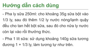 Sữa tươi dạng bột A2 date mới, mẫu mới nhất