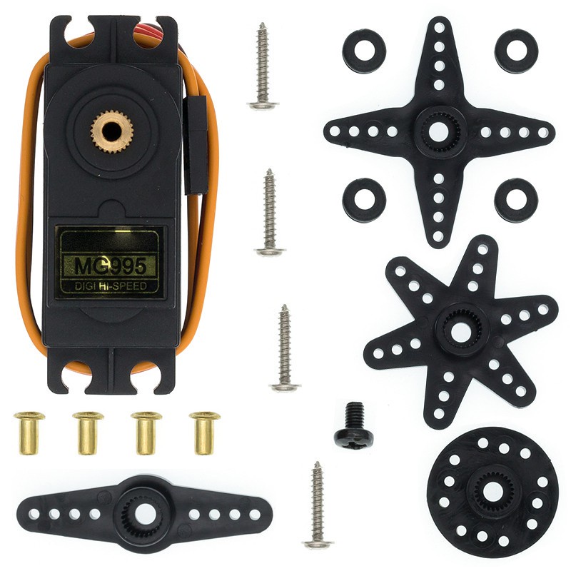 Động Cơ Servo MG995 MG996R Bằng Kim Loại Cho Đồ Chơi Điều Khiển Từ Xa Futaba JR MG995