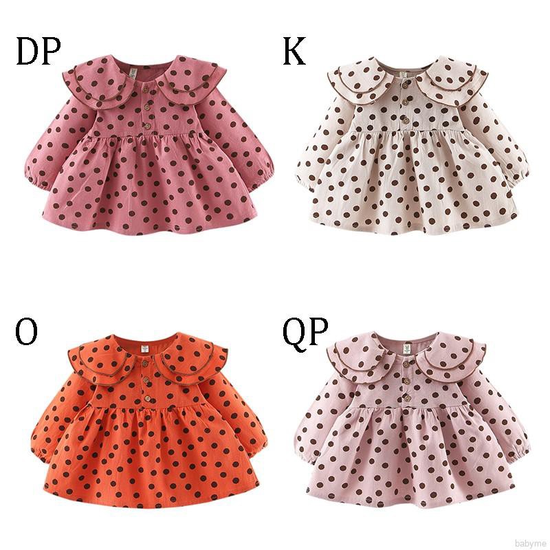 ♕ babyme ღ Baby Girls Cotton Long Sleeve Dress Princess Dresses