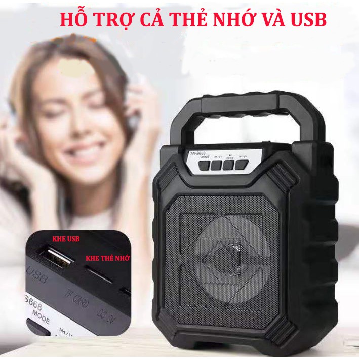 Loa Kẹo Kéo Karaoke Bluetooth Mini ONTEK668 - Loabluetooth XÁCH tay di động