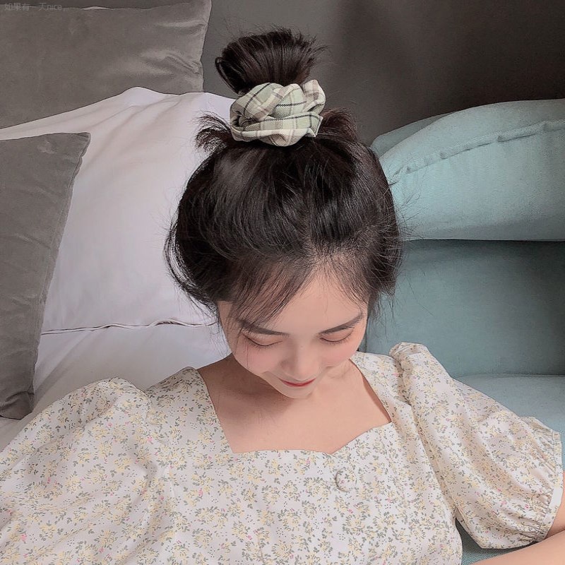 Dây Buộc Tóc Cao Su Bản Lớn Phong Cách Hàn Quốc Dễ Thương Cho Nữ