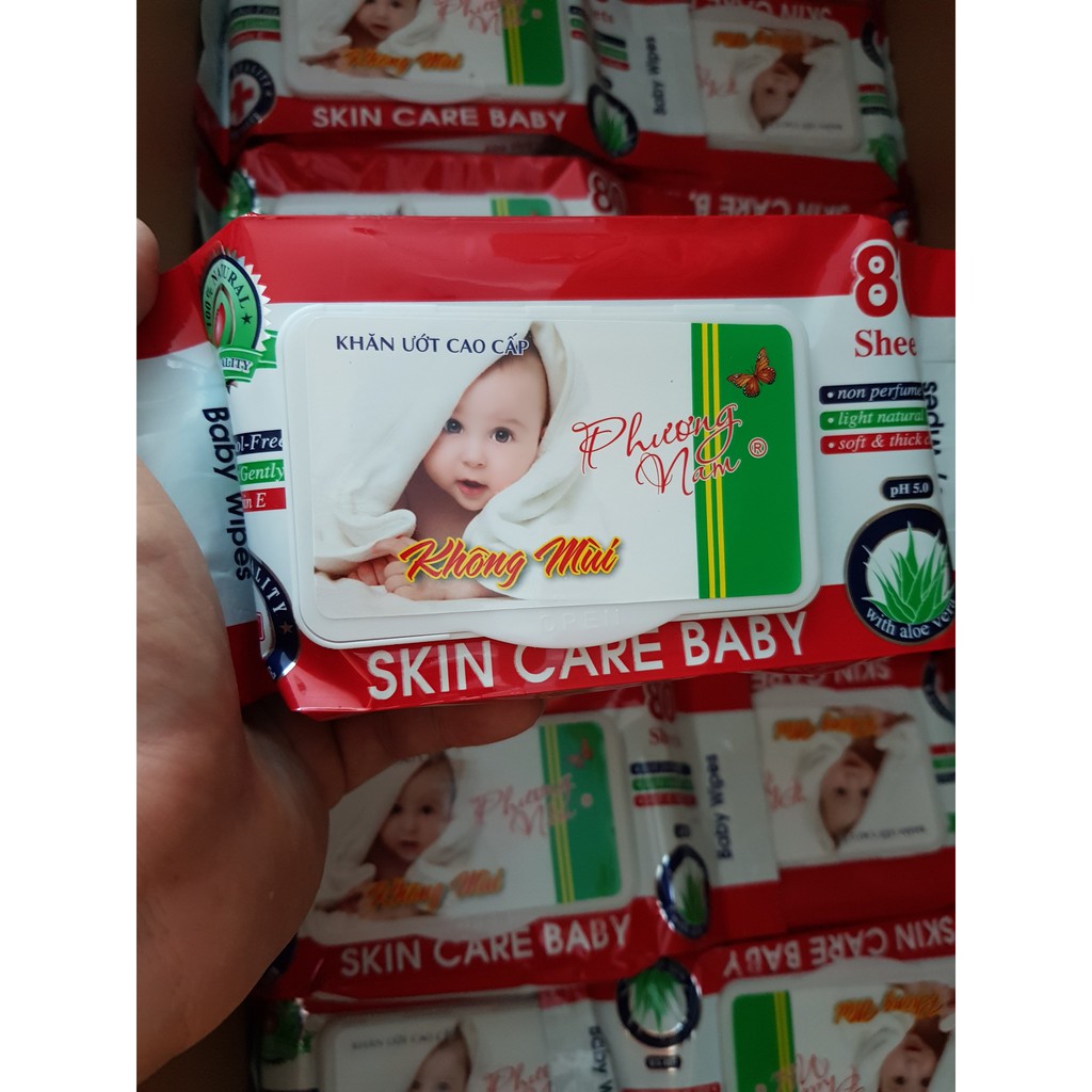 Khăn giấy ướt baby - CÓ GIẤY KIỂM NGHIỆM - DATE mới nhất,KO CHẤT CẤM PARABEN...