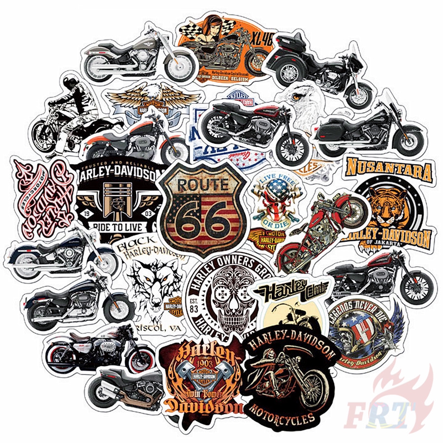 Set 50 sticker dán trang trí thủ công hình hoạt hình phong cách Hip hop Series 03