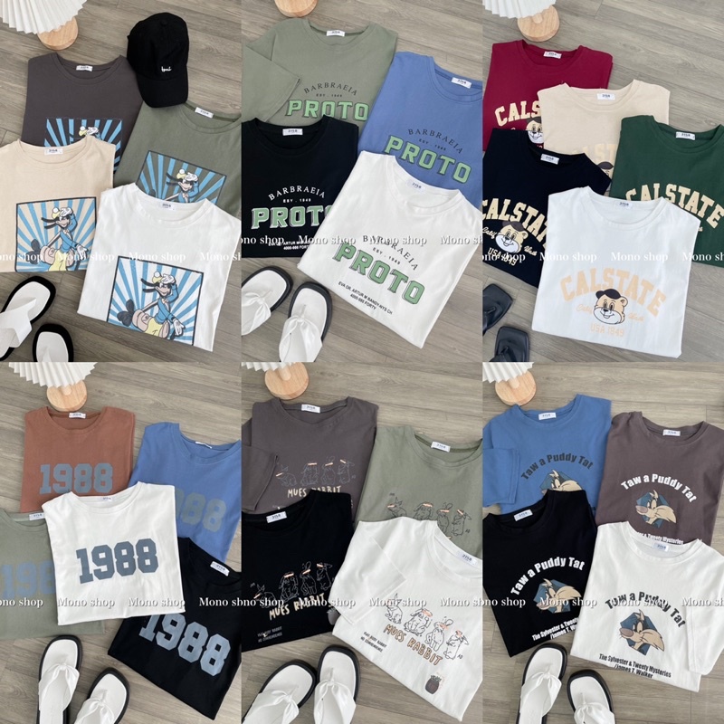 Áo thun đồng giá 99K, Áo phông unisex phom rộng tổng hợp các mẫu hot hit phần 5 Ảnh thật/ sẵn