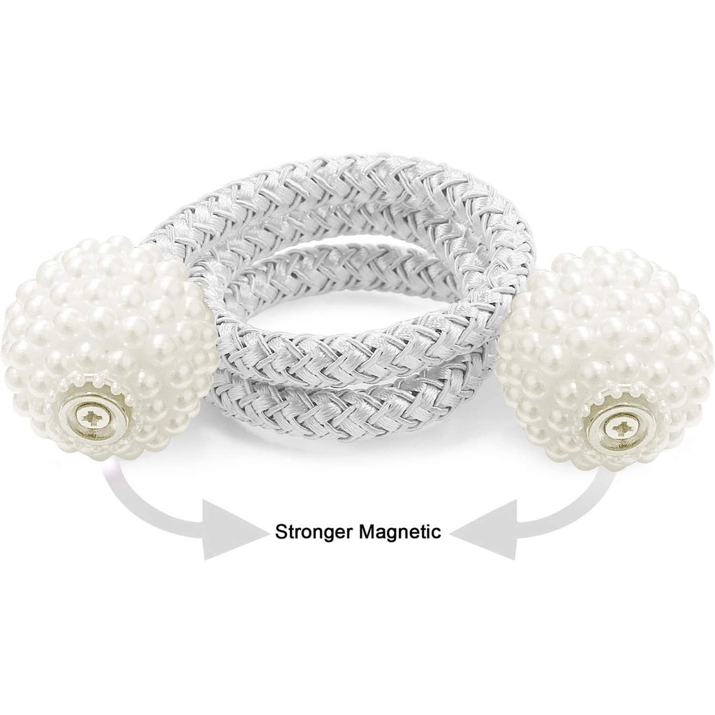 Dây Cột Rèm Cửa Nam Châm Đính Ngọc Trai Nhân Tạo Trang Trí Nhà Cửa