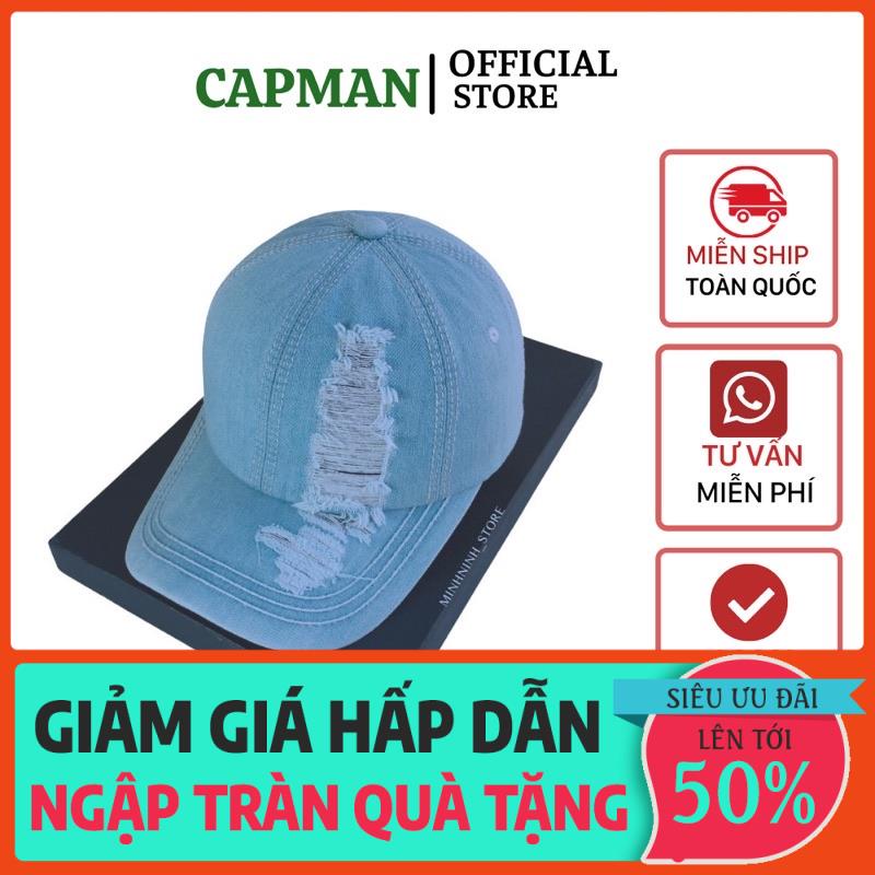 - (Ảnh thật) Nón Kết - Mũ Lưỡi Trai JEAN Rách cực chất dành cho cả nam và nữ Full Hộp Free size xịn