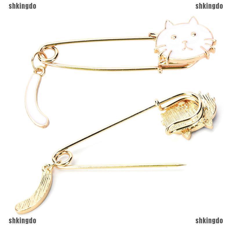 THINH Huy Hiệu Cài Áo Hình Mèo Đen Trắng Thời Trang