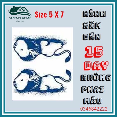 Hình Xăm Dán 15 Ngày Không Phai Màu Size 5 x 7 mẫu 78