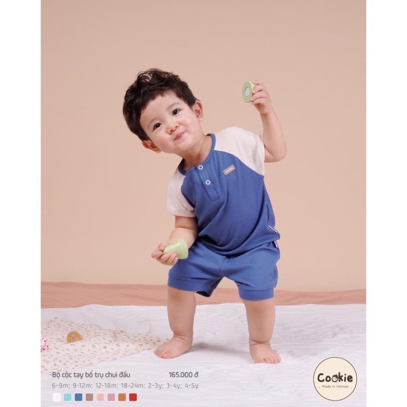 [ Cookie ] Bộ cộc tay chất tăm lạnh size 6-9 đến 4-5y