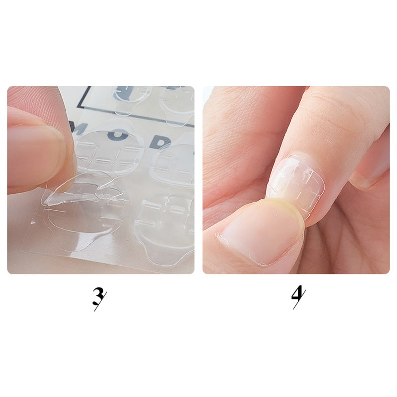 [Hàng mới về] Tờ miếng dán móng tay giả hai mặt trong suốt chất lượng cao tùy chọn số lượng