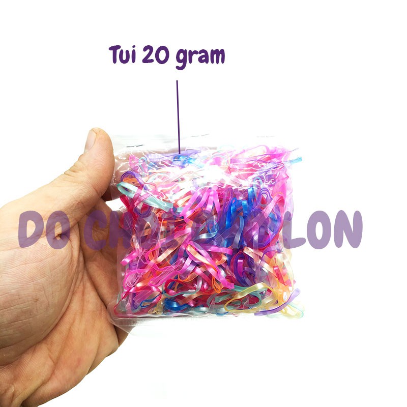 Thun cột tóc đủ màu 20 gram cho mẹ và bé dài 3 cm