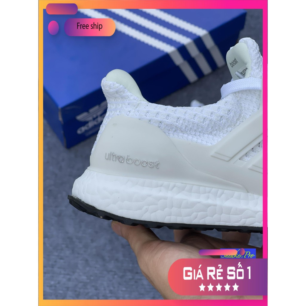 (VIDEO CẬN CẢNH + FREE SHIP + HỘP) Giày thể thao nam nữ ULTRA BOOST 4.0 trắng siêu đẹp | BigBuy360 - bigbuy360.vn