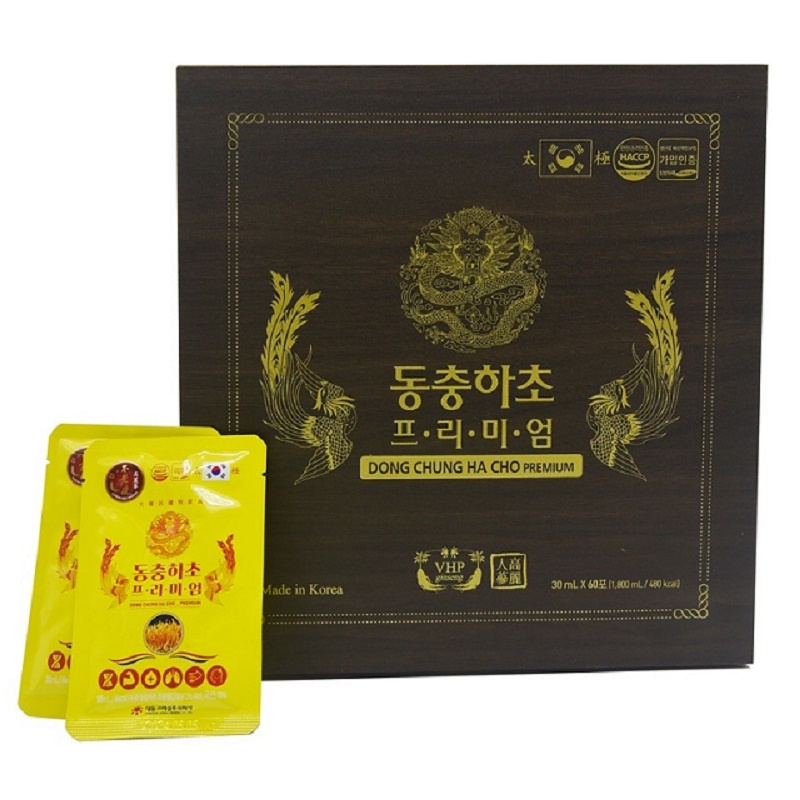 Nước Đông Trùng Hạ Thảo Daedong Hàn Quốc, Hộp Gỗ Đen 60 Gói * 30ml, Giúp Bổ Phổi, Nâng Cao Sức Khỏe - hoanggamkorea