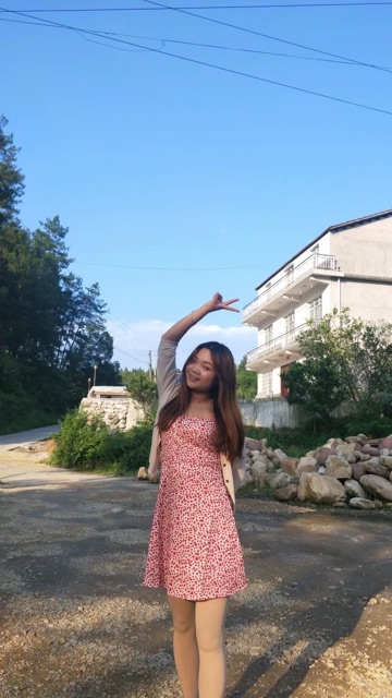 (Sẵn M) Đầm 2 dây dáng chữ A hoa nhí đỏ nhẹ nhàng / Váy sexy | BigBuy360 - bigbuy360.vn