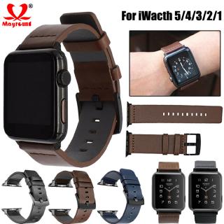 Dây Đeo Da Thay Thế Cho Đồng Hồ Thông Minh Apple Watch Series 5 4 3 2 1