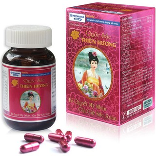 Viên uống Quốc Sắc Thiên Hương bổ sung nội tiết tố nữ, hỗ trợ giảm nám sạm da, làm đẹp da 60 viên uống