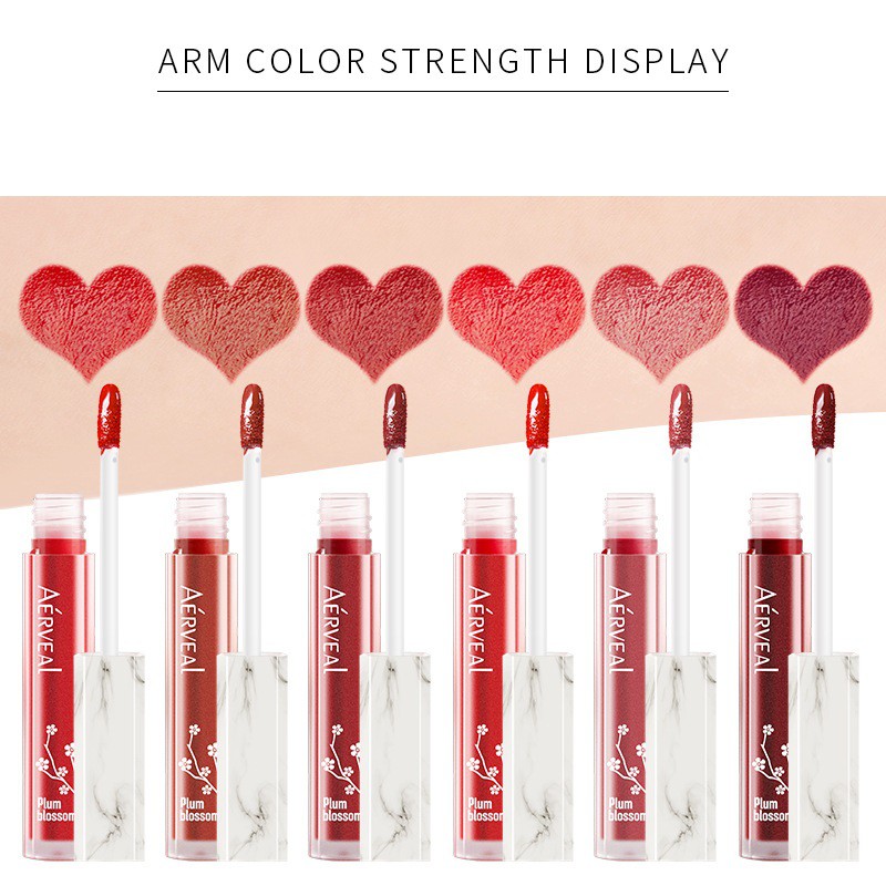 Son kem lỏng cute nắp vân đá A'erveal thơm mùi dâu tây | BigBuy360 - bigbuy360.vn