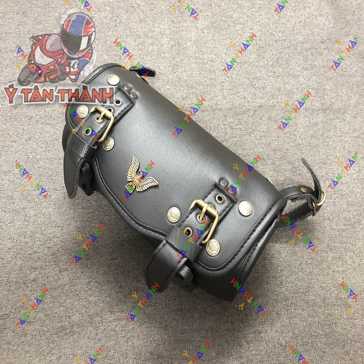 Túi Da Tròn Treo Đầu Xe Moto MS2378