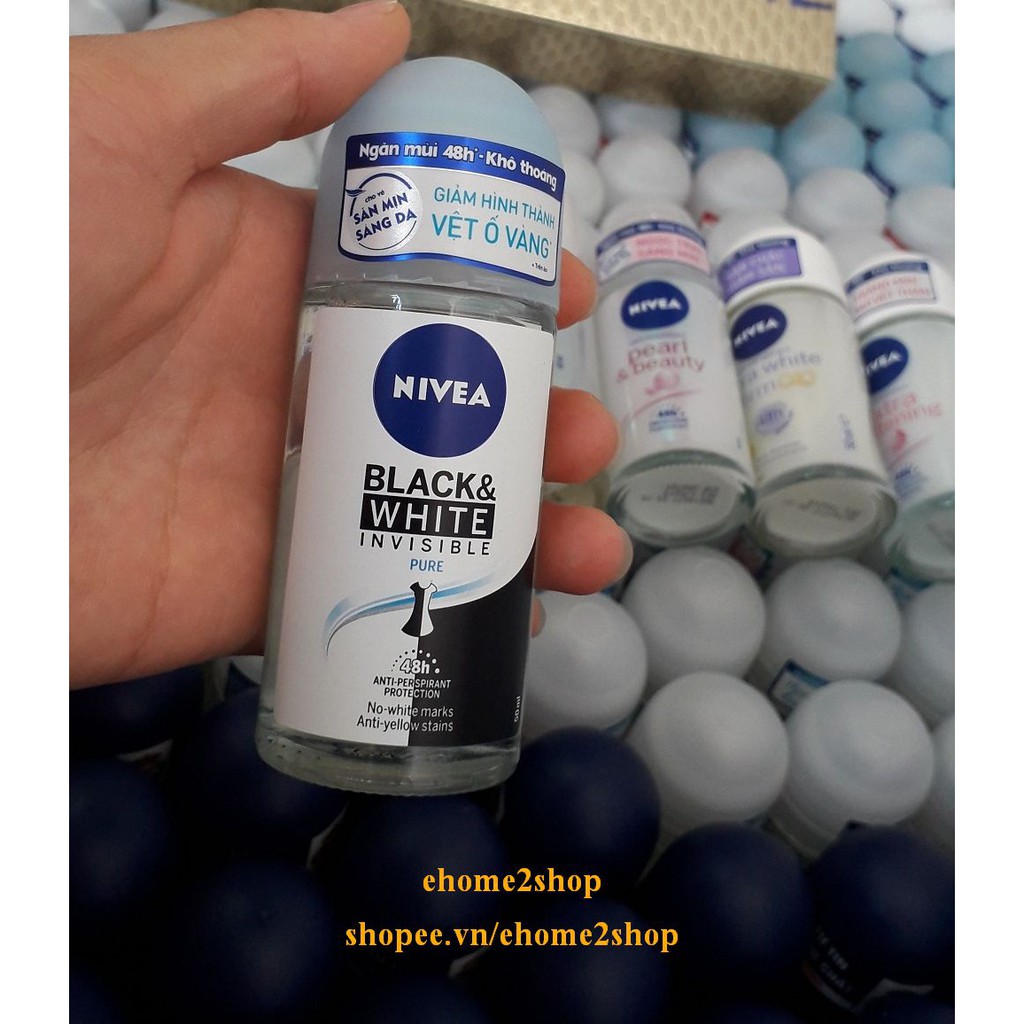 Lăn Khử Mùi Nivea Nữ 50ml Chống Vệt Ố Vàng shopee.vn/ehome2shop.