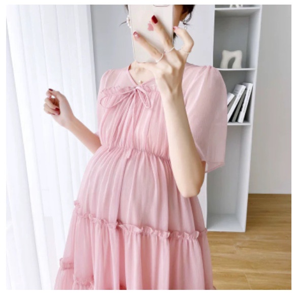 Đầm bầu _ Váy bầu dáng xòe bồng bềnh thoáng mát form rộng