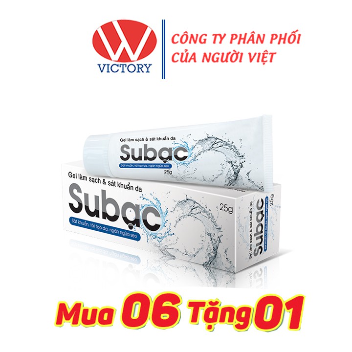 [Mua 6 Tặng Ngay 1] Gel Làm Sạch Da Subạc (Tuýp 25g) - Giúp Tái Tạo Tế Bào Da & Làm Mờ Sẹo - Victory Pharmacy