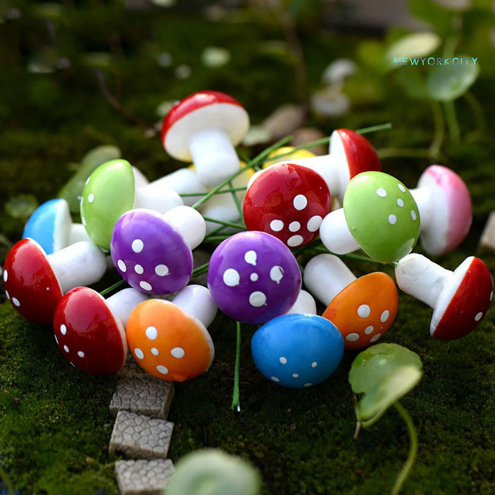 Set 16 Cây Nấm Giả Trang Trí Giáng Sinh