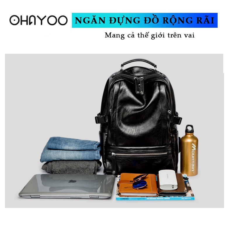 Balo da nam nữ phong cách Hàn Quốc cao cấp|𝑶𝒉𝒂𝒚𝒐𝒐- 𝑩𝒂𝒍𝒐 𝒅𝒂 𝑯𝒂̀ 𝑵𝒐̣̂𝒊