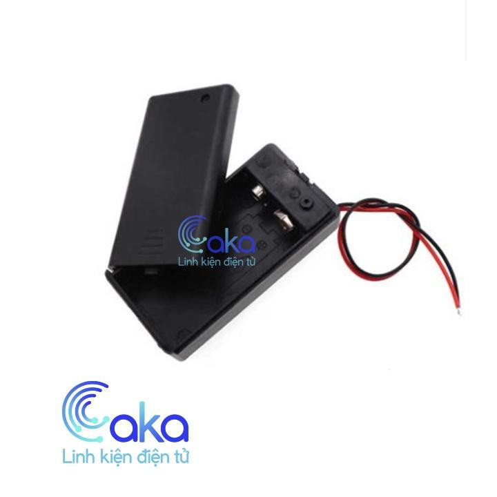 Hộp pin 9V có nắp và công tắc