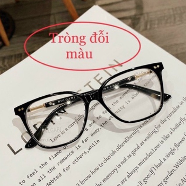 Gọng BVL tròng đỗi màu Gọng Cận Đổi Màu Đi Ngày Đêm Ra Nắng Đổi Màu Đen